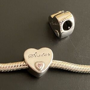 Sterling Silver Sister Charm
